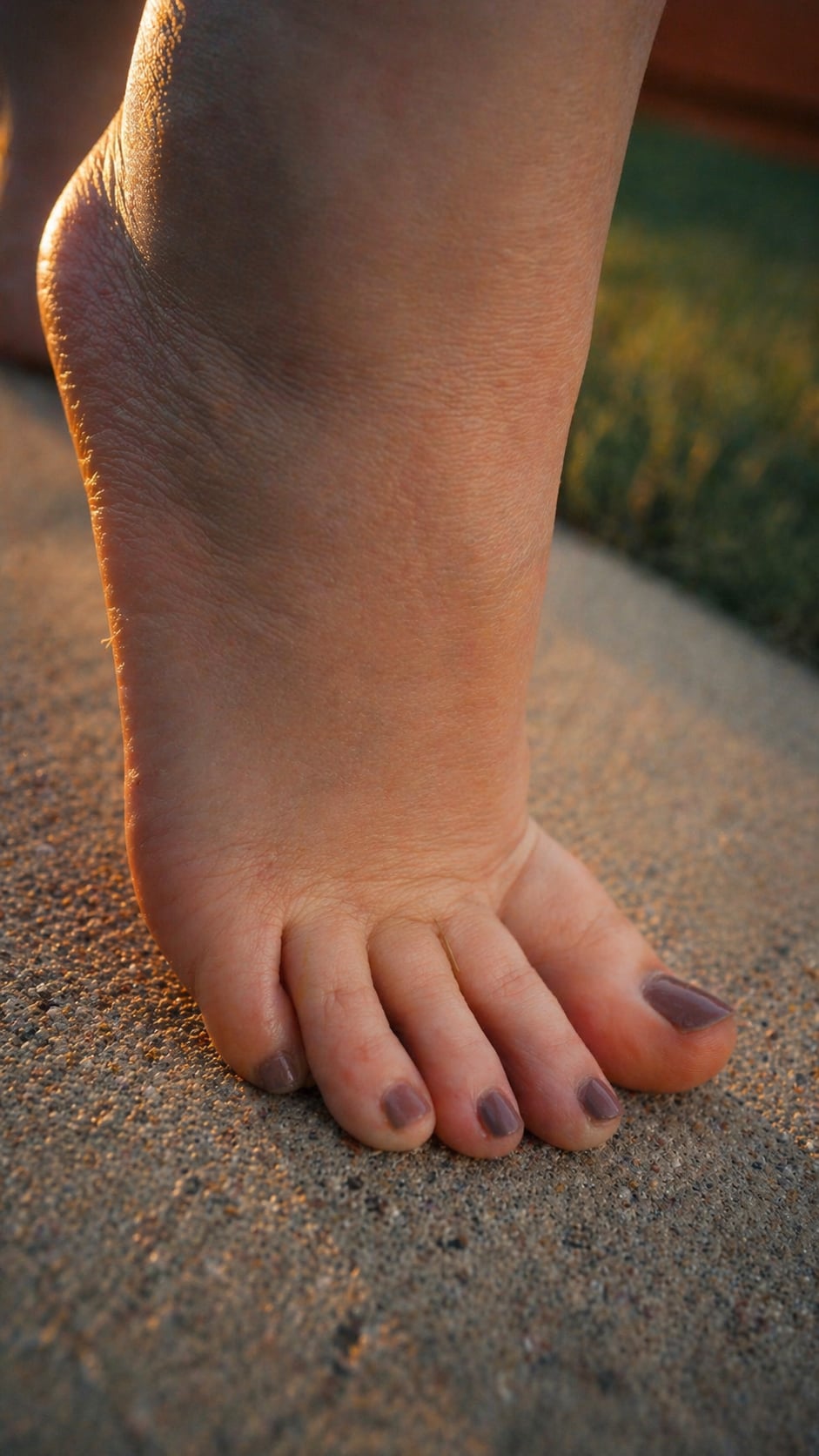 Afternoon golden light on feet — Barefoot Bunny, Dallas cinematic foot photography